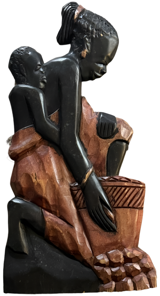 Hand-Carved African Wall Art – Embrace of Culture (Wood Relief Sculpture)