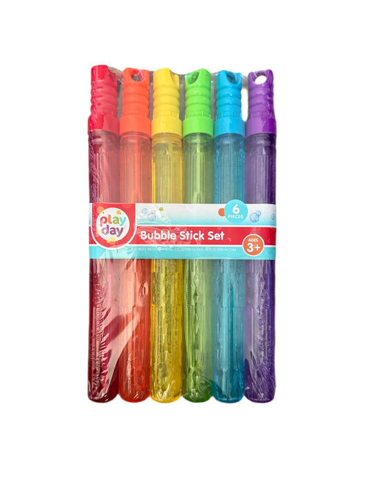Mega Bubble Wand Set – 6 Giant Bubble Wands (Rainbow Colors)
