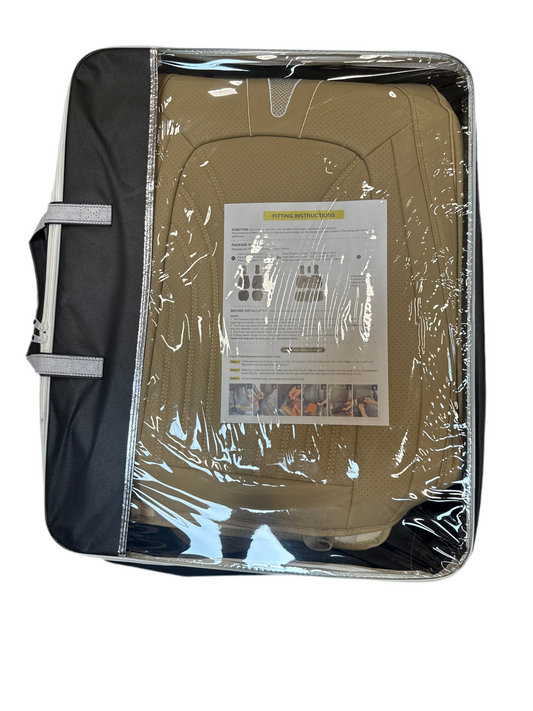 Luxury Beige Car Seat Cover Set – Full Set (Front + Rear)