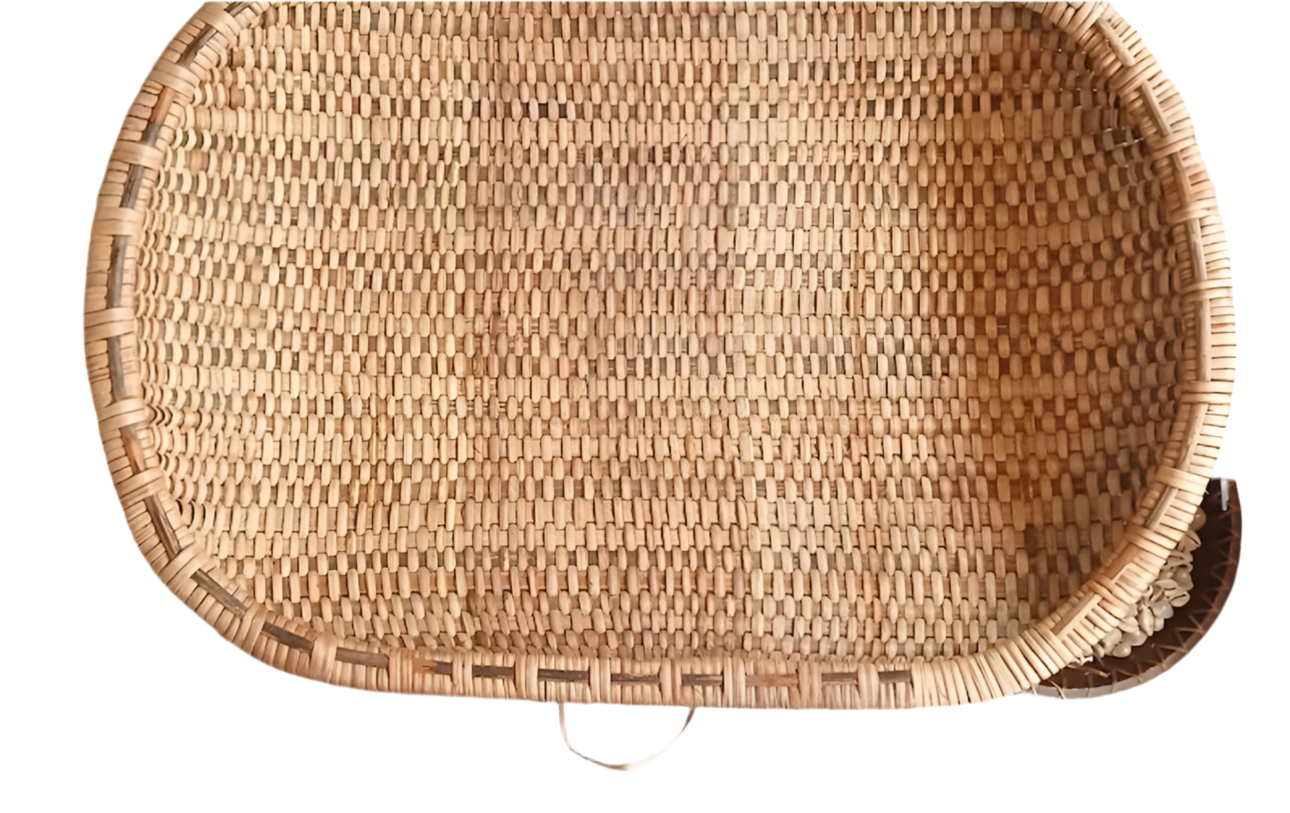 Large Oval Winnowing Basket – African Fanner Basket from Liberia