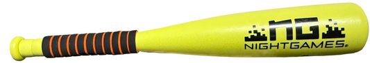 NightGames LED Light-Up Kids’ Bat – Neon Yellow Plastic Baseball Bat (No Ball Included)
