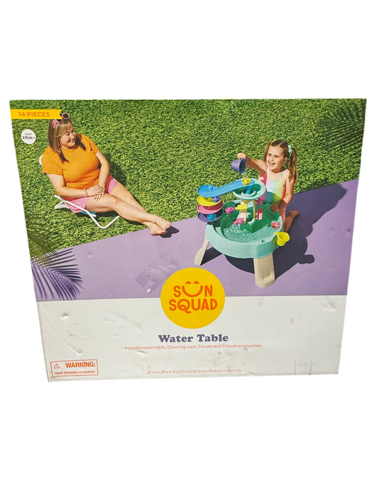 Boat Racer Water Table – Sun Squad™ Educational Splash Station with Toy Boats and Accessories