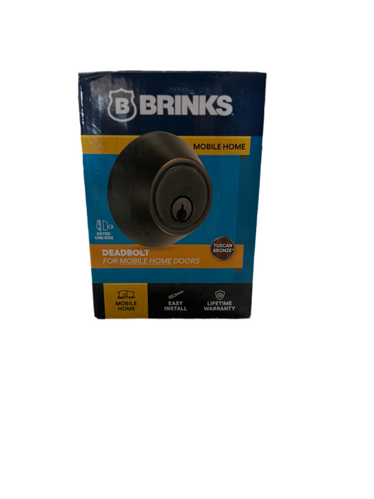 BRINKS Transitional Single Cylinder Deadbolt Lock – Tuscan Bronze