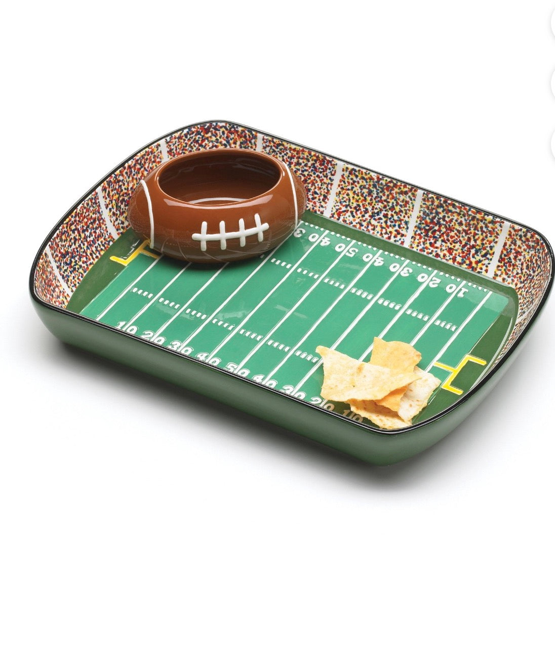 Football Stadium Chip And Dip Sports Serving Set