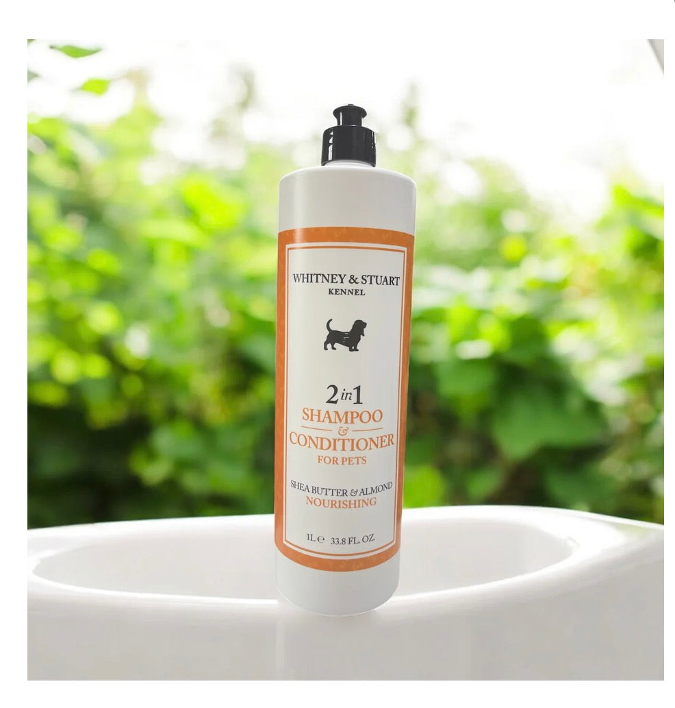 whitney and stuart kennel 2 in 1 shampoo - conditioner for pets 33.8flo oz