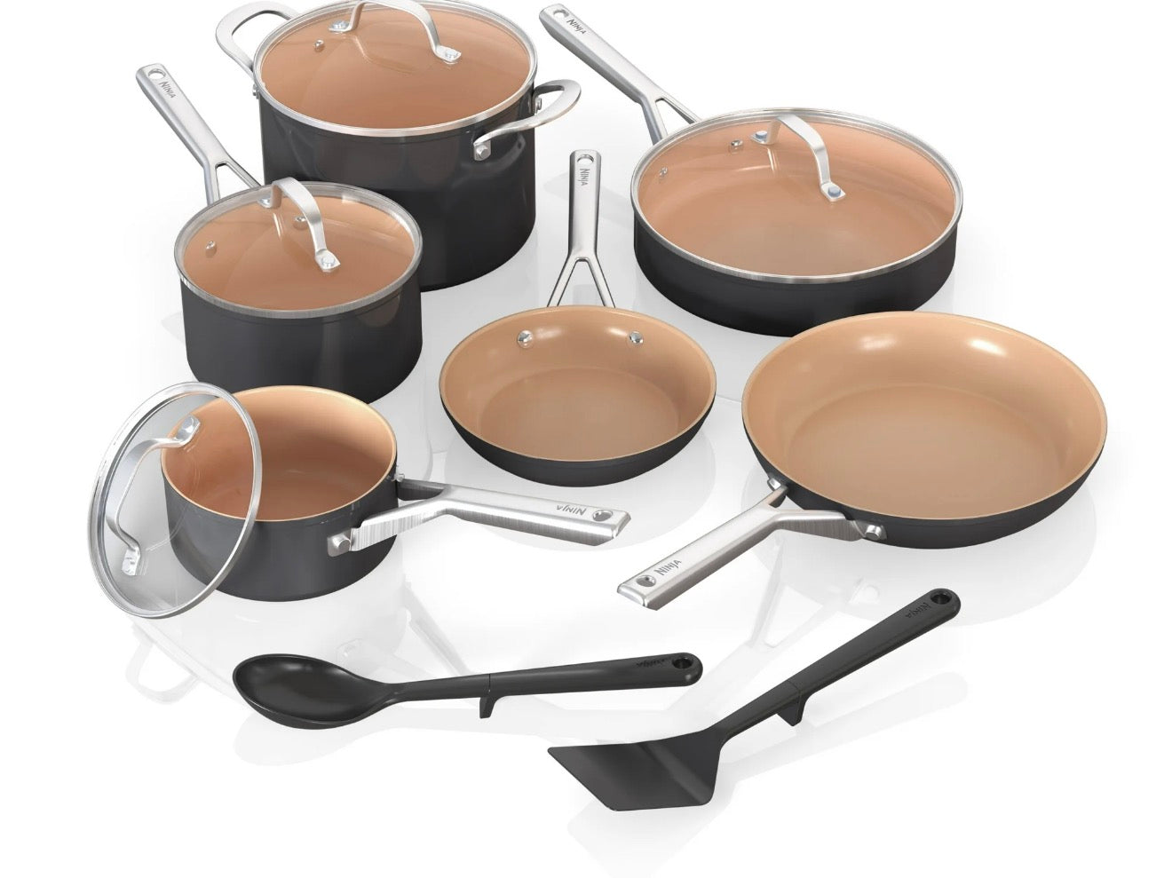 Ninja Extended Life Essential Ceramic 12-Piece Cookware Set