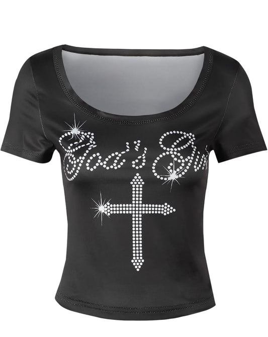 1 / 4
Tshirts Shirts for Women Going Out Crop Tops