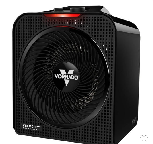 Vornado Velocity 4 Whole Room Vortex Heater – 1500W Adjustable Thermostat, Black