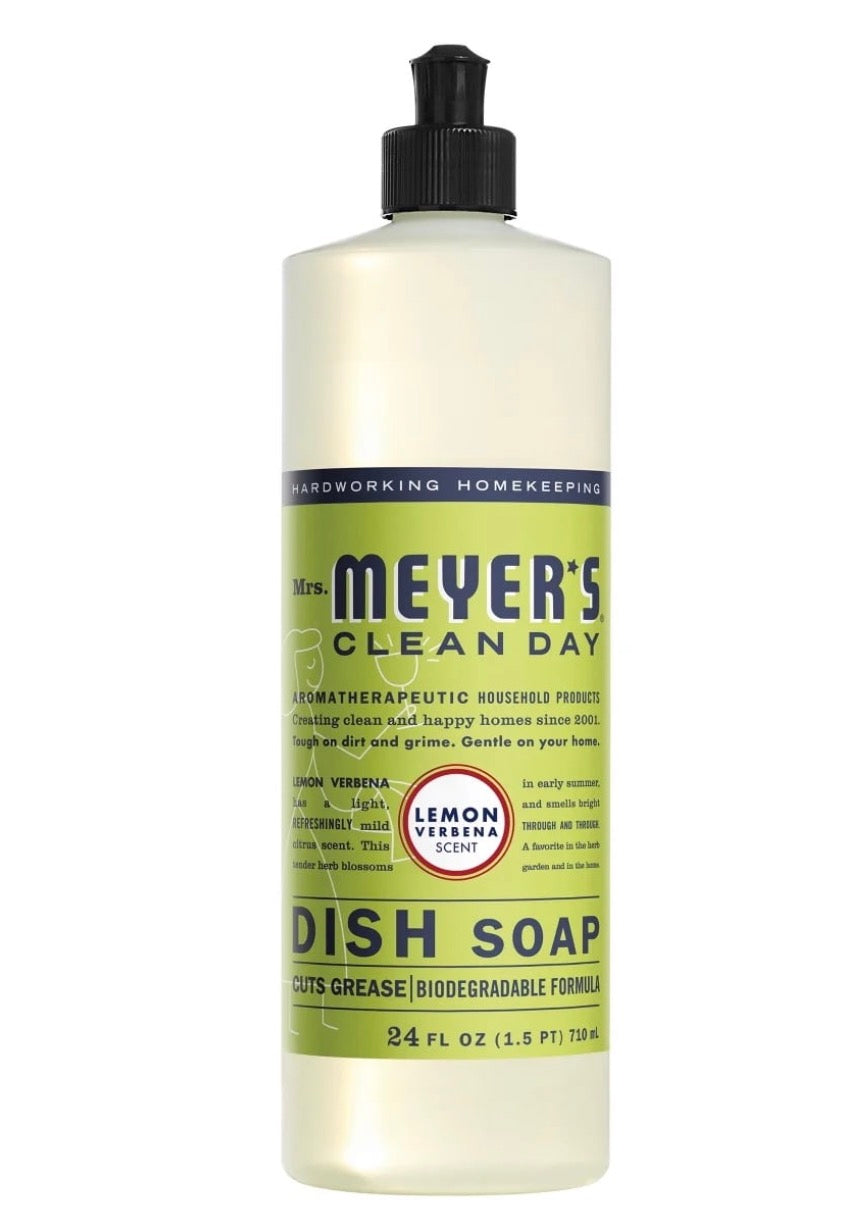 MRS. MEYER'S CLEAN DAY Liquid Dish Soap, Biodegradable Formula 24 fl oz