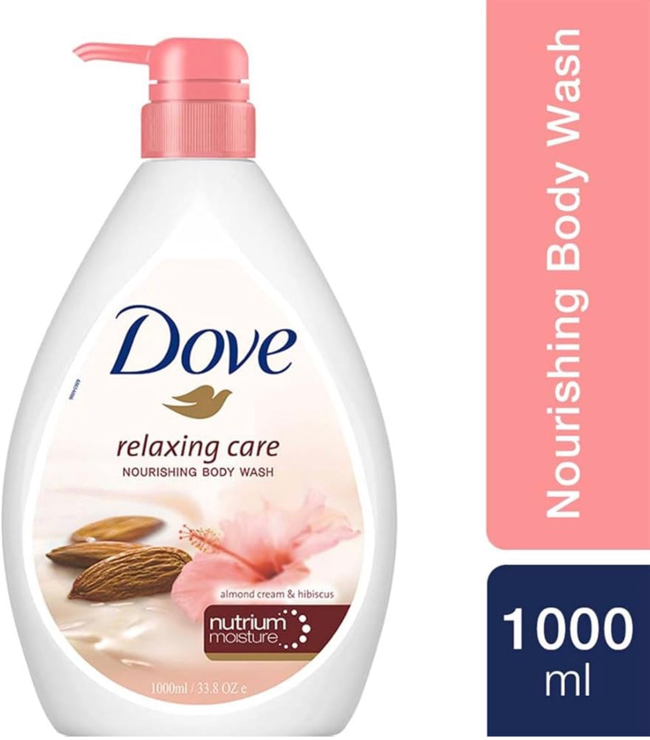 Dove Relaxing Almond Cream Body Wash with Hibiscus for Smooth Skin, Soft & Sweet Scent 1L