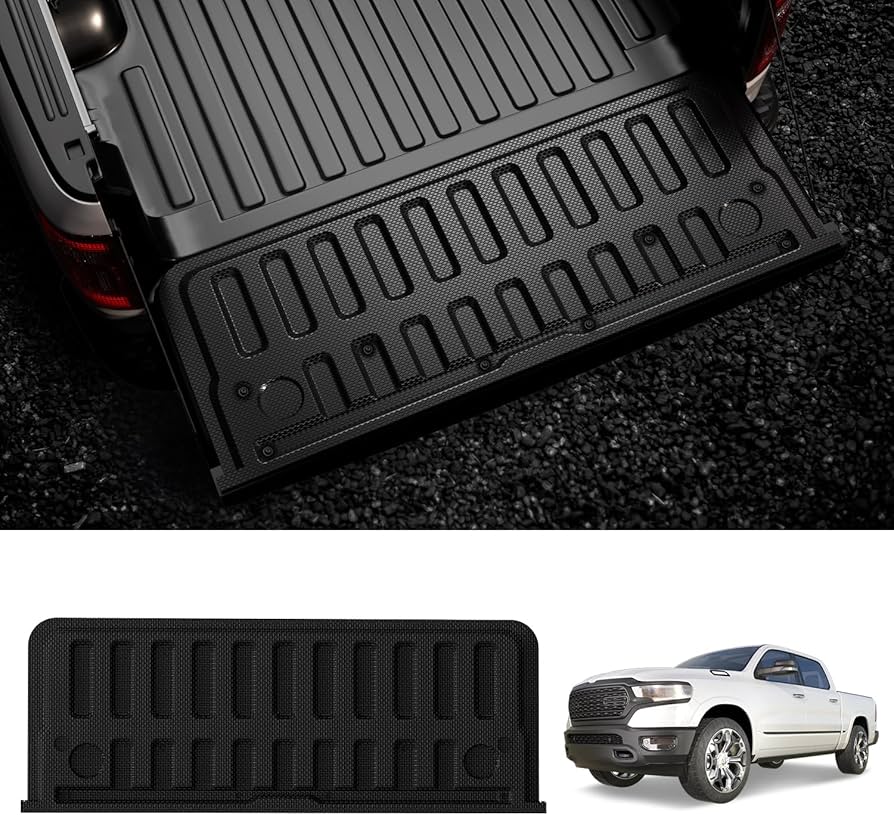 LASFIT Tailgate Mat 2025 2026 Dodge Ram 1500 Power Tailgate All Weather Liner