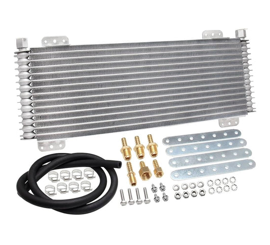Transmission Oil Cooler Kit – Heavy-Duty 15-Row with Fittings, Hoses & Hardware
