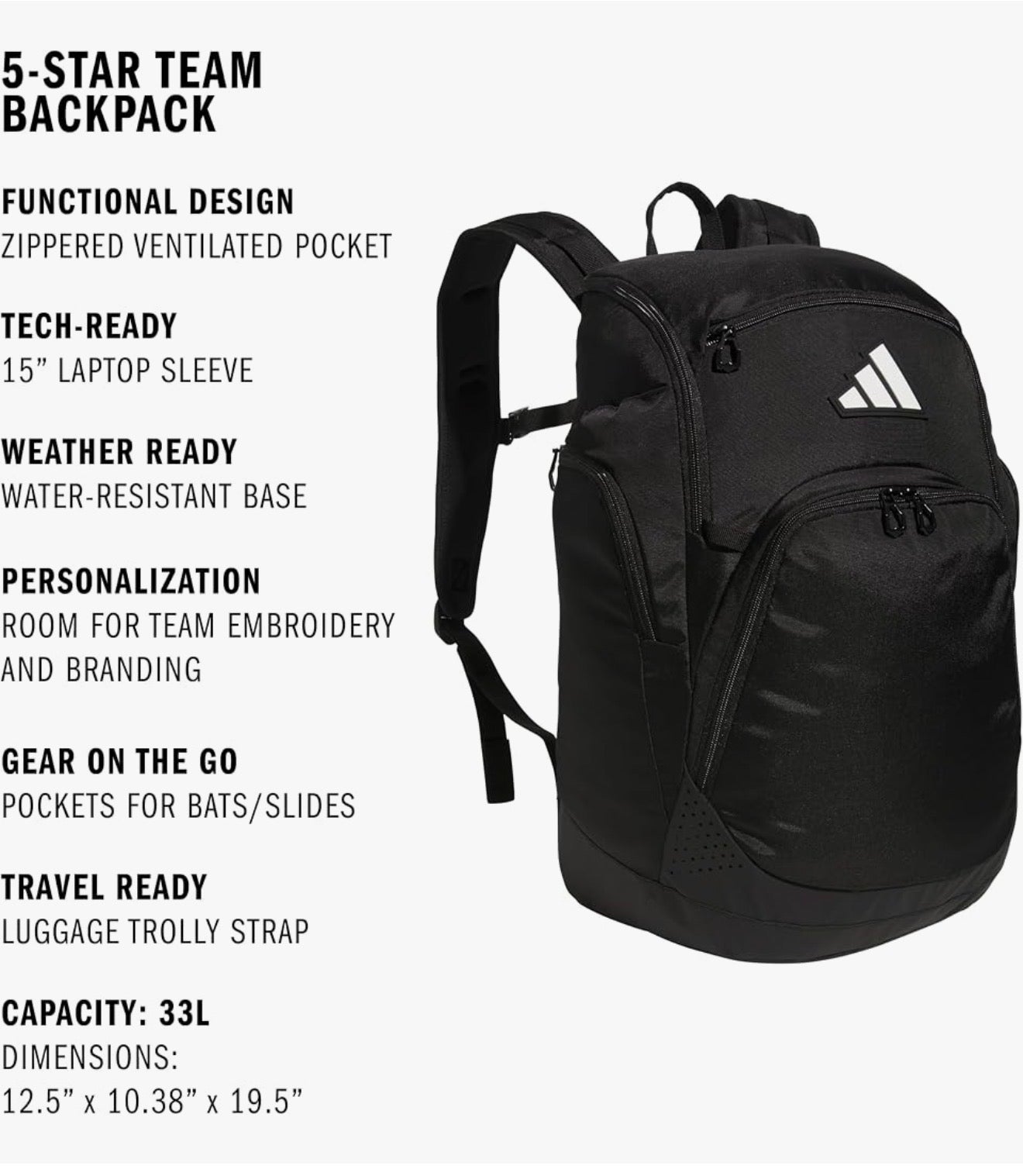 adidas 5-Star Team Sports Backpack