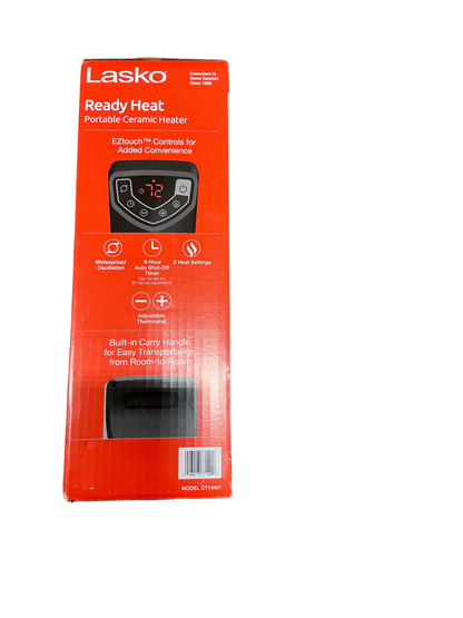 Lasko Ready Heat 14” Personal Ceramic Tower Space Heater, CT14401
