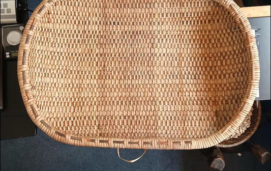 Large Oval Winnowing Basket – African Fanner Basket from Liberia