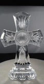 Elegant Crystal Cross Figurine – Decorative Religious Home Accent