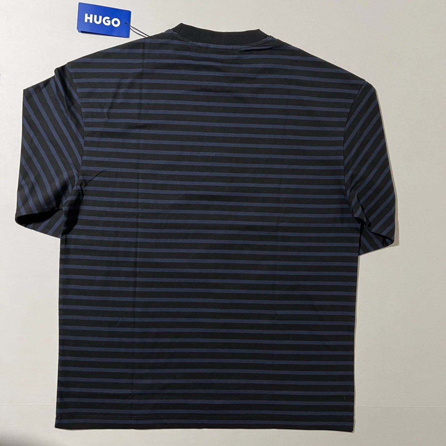 Men's Striped Cotton Logo Graphic Crewneck T-Shirt
