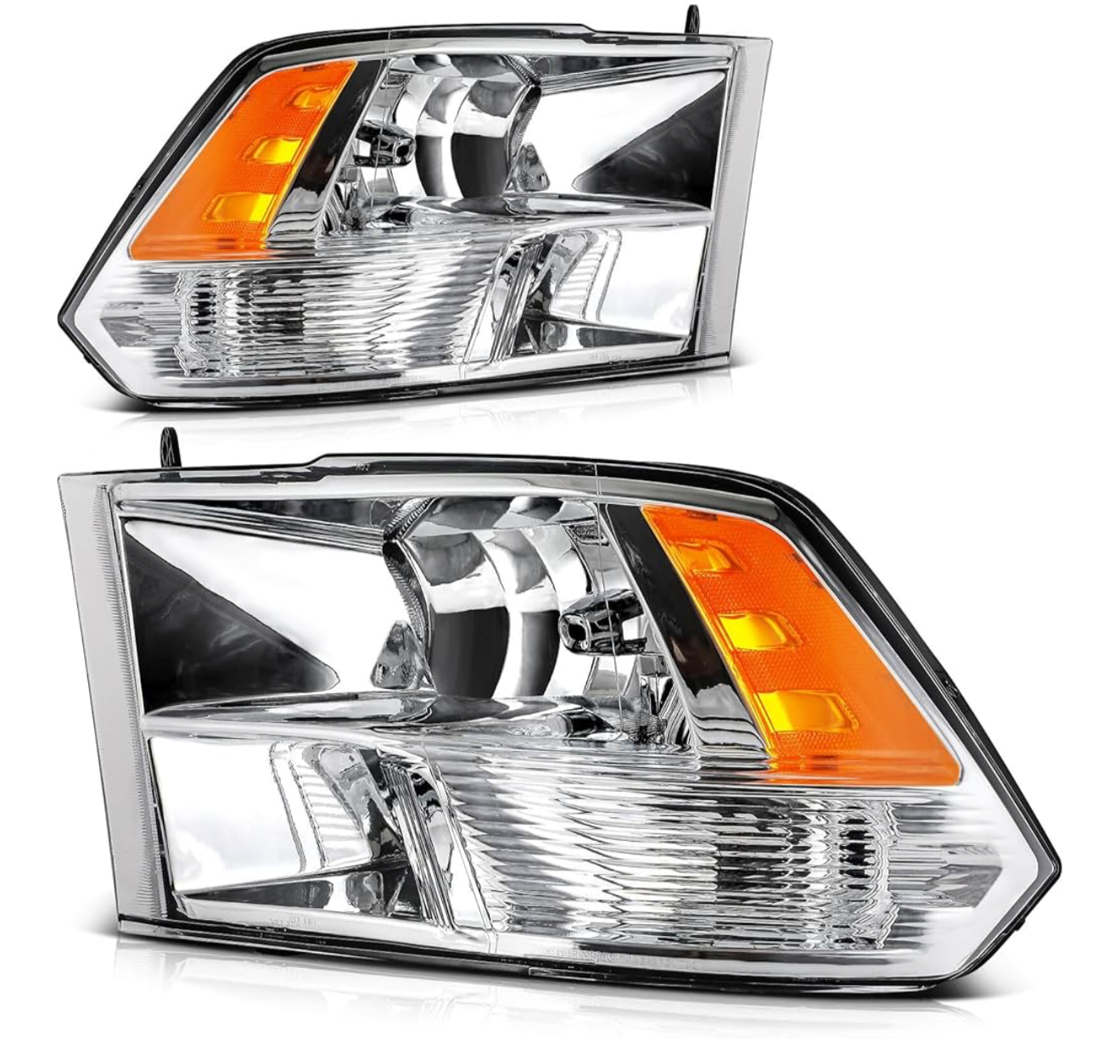LSAILON Headlight Assembly Fit for Dodge Ram 1500/2500/3500 (Driver & Passenger Set)