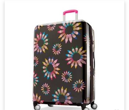 SJP Signature Hardside Expandable Spinner Suitcase – Pink or Emerald Green