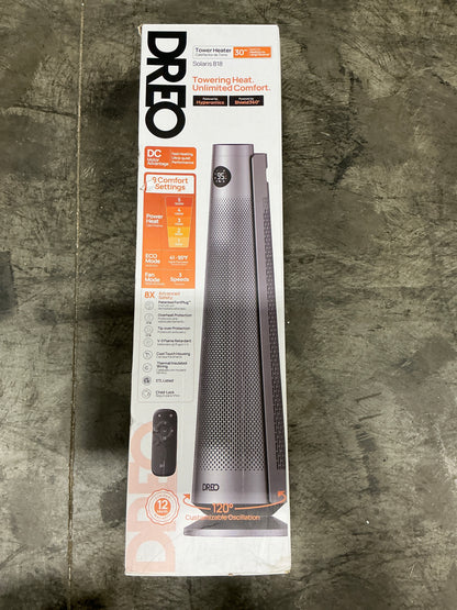 Drew Space Heater for Large Rooms – 30” Oscillating Tower with Remote, Thermostat, Timer, and Multiple Modes