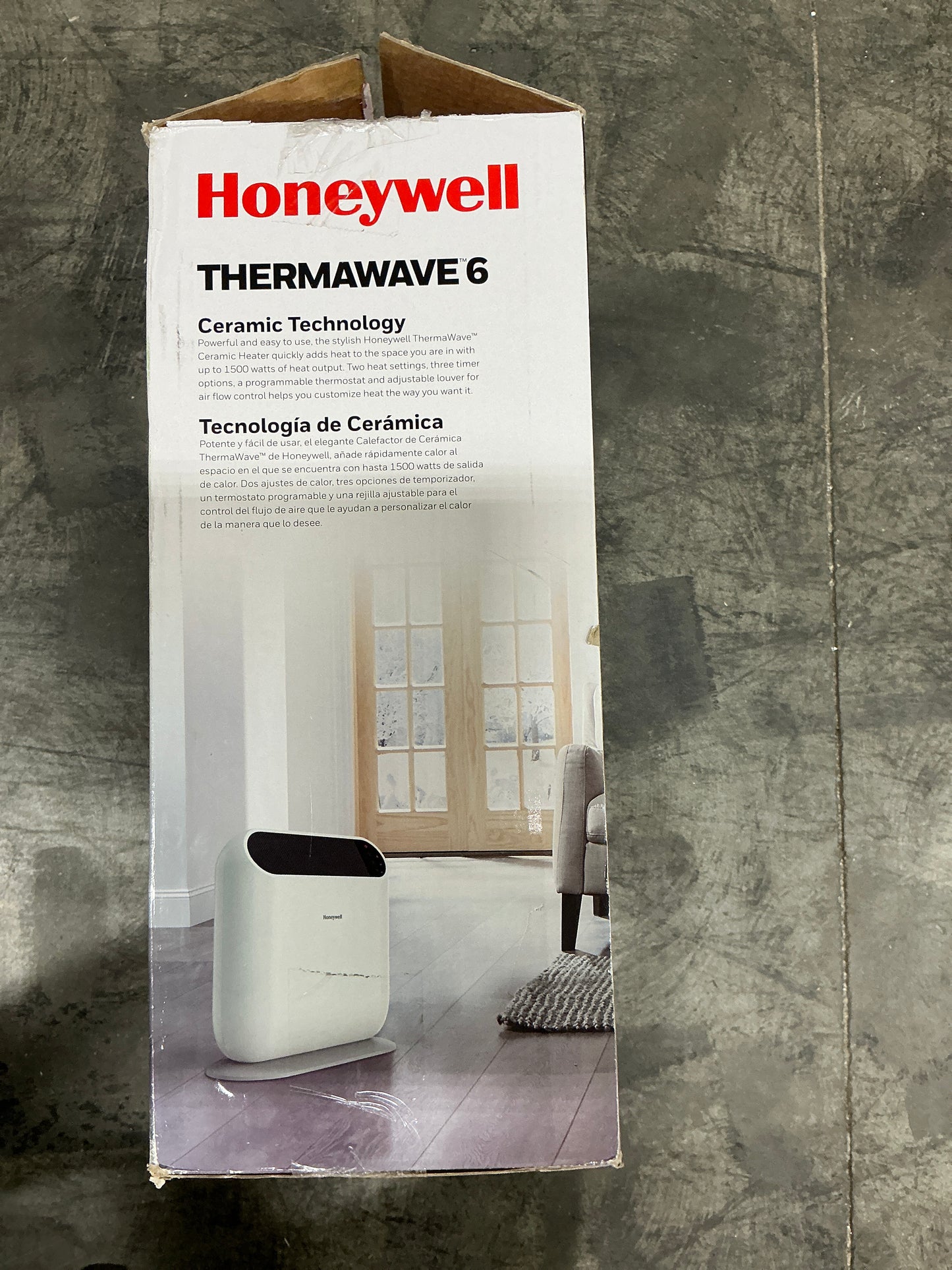 Honeywell ThermaWave 6 Ceramic Space Heater with Programmable Thermostat and Safety Features