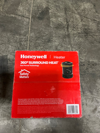 Honeywell HHF360V 360° Surround Fan Forced Space Heater with Adjustable Thermostat – Charcoal Grey