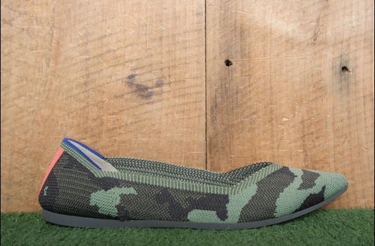 Camouflage Knit Slip-On Flats – Women’s Casual Comfort Shoes