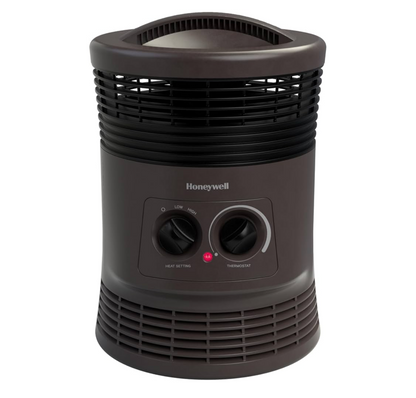 Honeywell HHF360V 360° Surround Fan Forced Space Heater with Adjustable Thermostat – Charcoal Grey