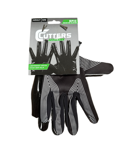 Cutters Football Gloves – Black