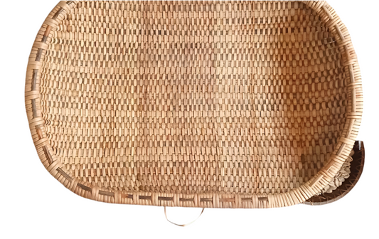 Large Oval Winnowing Basket – African Fanner Basket from Liberia
