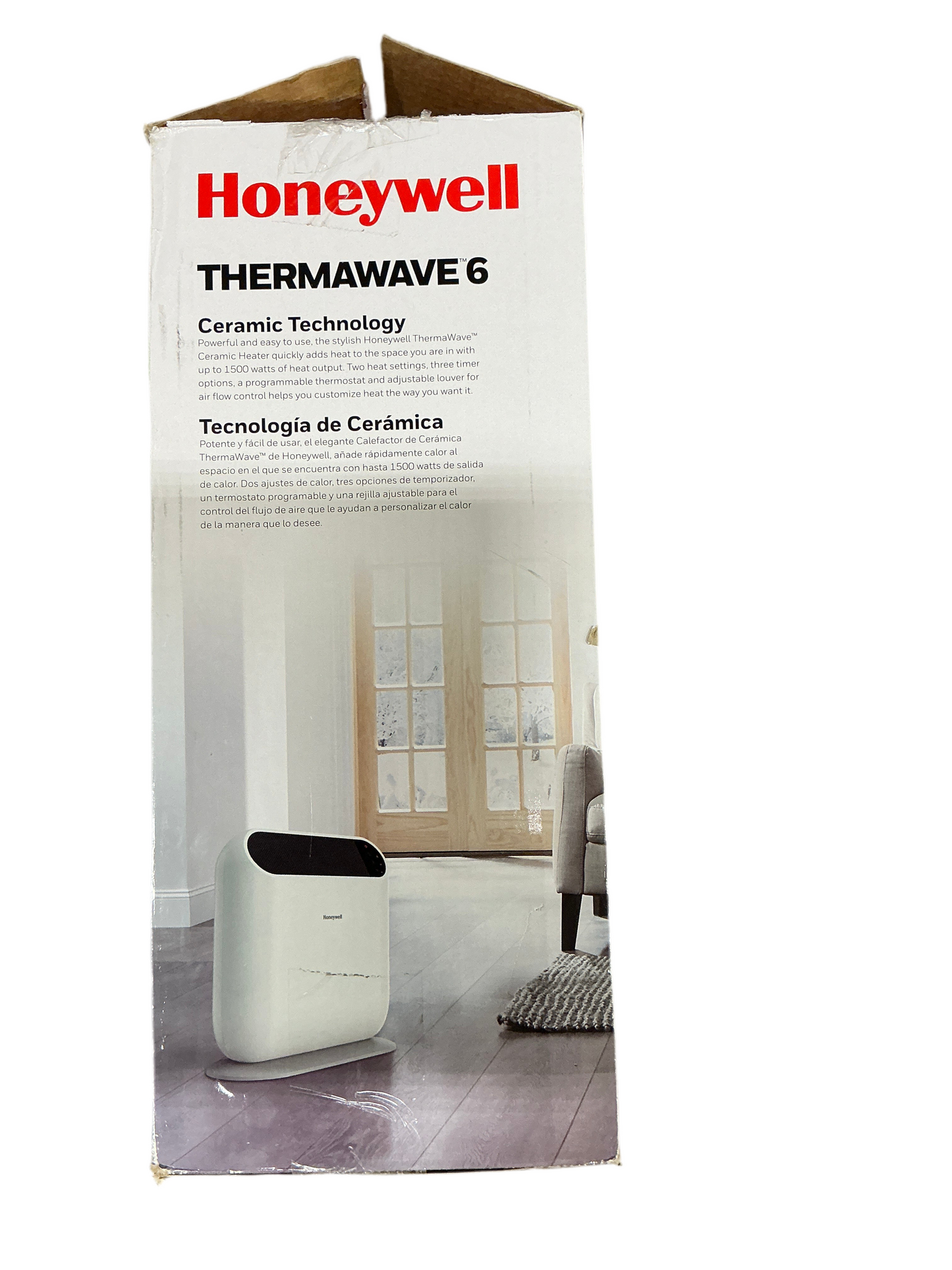 Honeywell ThermaWave 6 Ceramic Space Heater with Programmable Thermostat and Safety Features