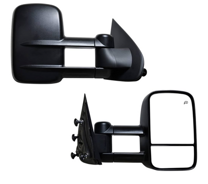 Towing Mirrors Pair – Power Heated Telescoping Tow Mirrors with Turn Signal GMC, Chevy, Ford Truck