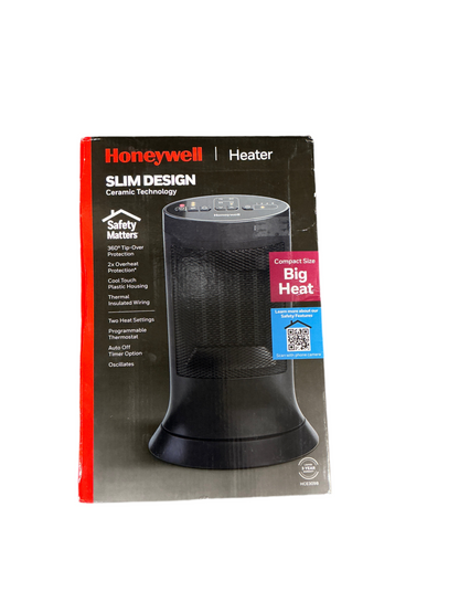 Honeywell Digital Ceramic Compact Tower Heater – 1500W Programmable Thermostat