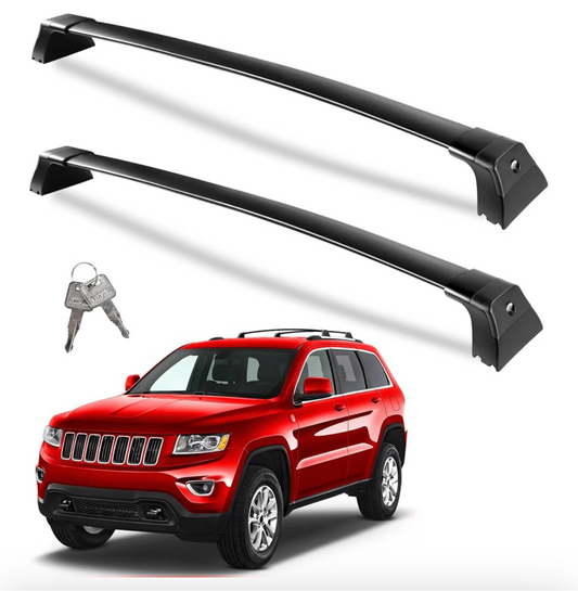 Lockable Roof Rack Cross Bars – Fits Jeep Grand Cherokee 2011–2021 – 260lbs Capacity – Aluminum