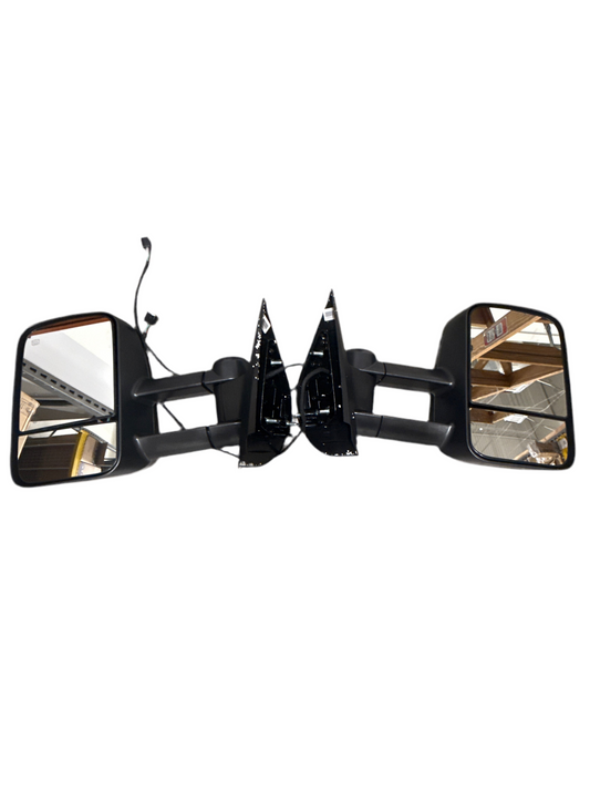 Towing Mirrors Pair – Power Heated Telescoping Tow Mirrors with Turn Signal GMC, Chevy, Ford Truck
