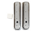 Polished Aluminum Finned Valve Covers – Short Style, Center Bolt