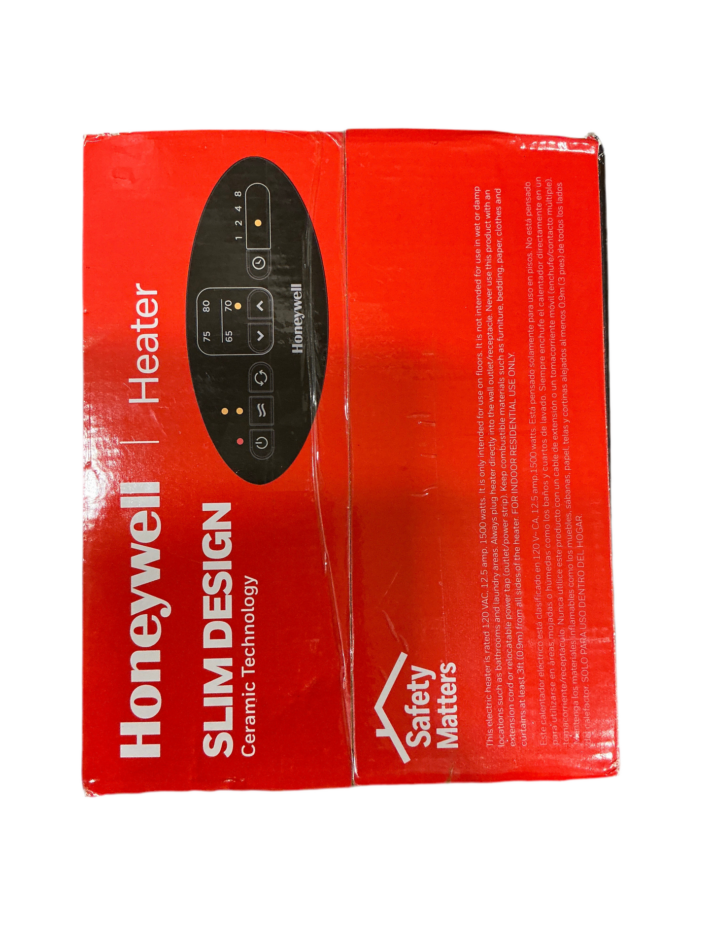 Honeywell Digital Ceramic Compact Tower Heater – 1500W Programmable Thermostat