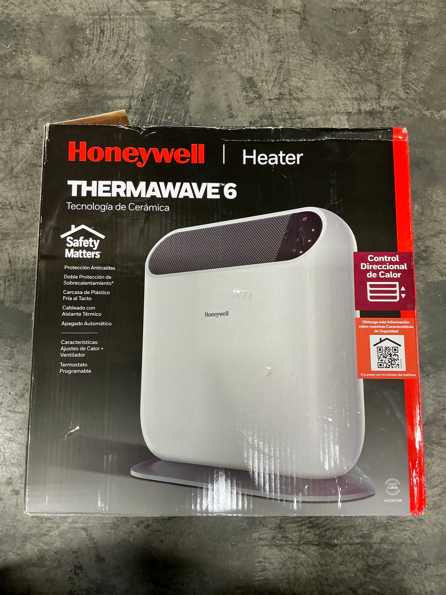 Honeywell ThermaWave 6 Ceramic Space Heater with Programmable Thermostat and Safety Features