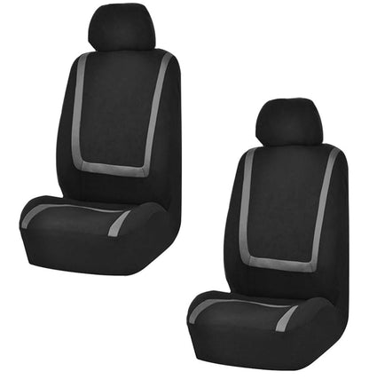 EifBrisa Car Seat Covers Cushion Pad, Seat Covers for Cars, Super Breathable, Warm in Winter and Cool in Summer, Anti-Slip, Storage Bags, Universal Seat Covers Fit for Most Sedans (Gray 2 Front Seat)
