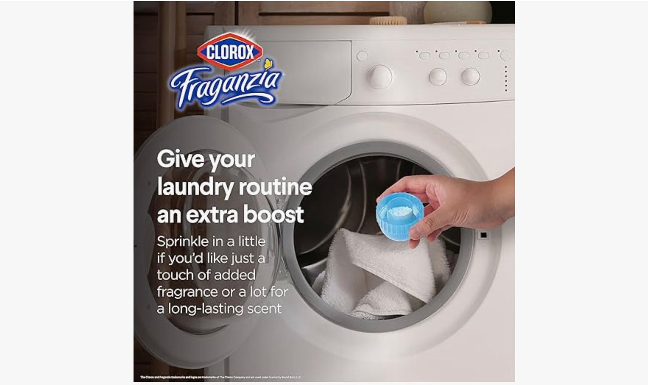 Clorox Fraganzia Laundry Scent Booster Crystals Linen Scent 18 Oz
Scented In-Wash Freshener Beads