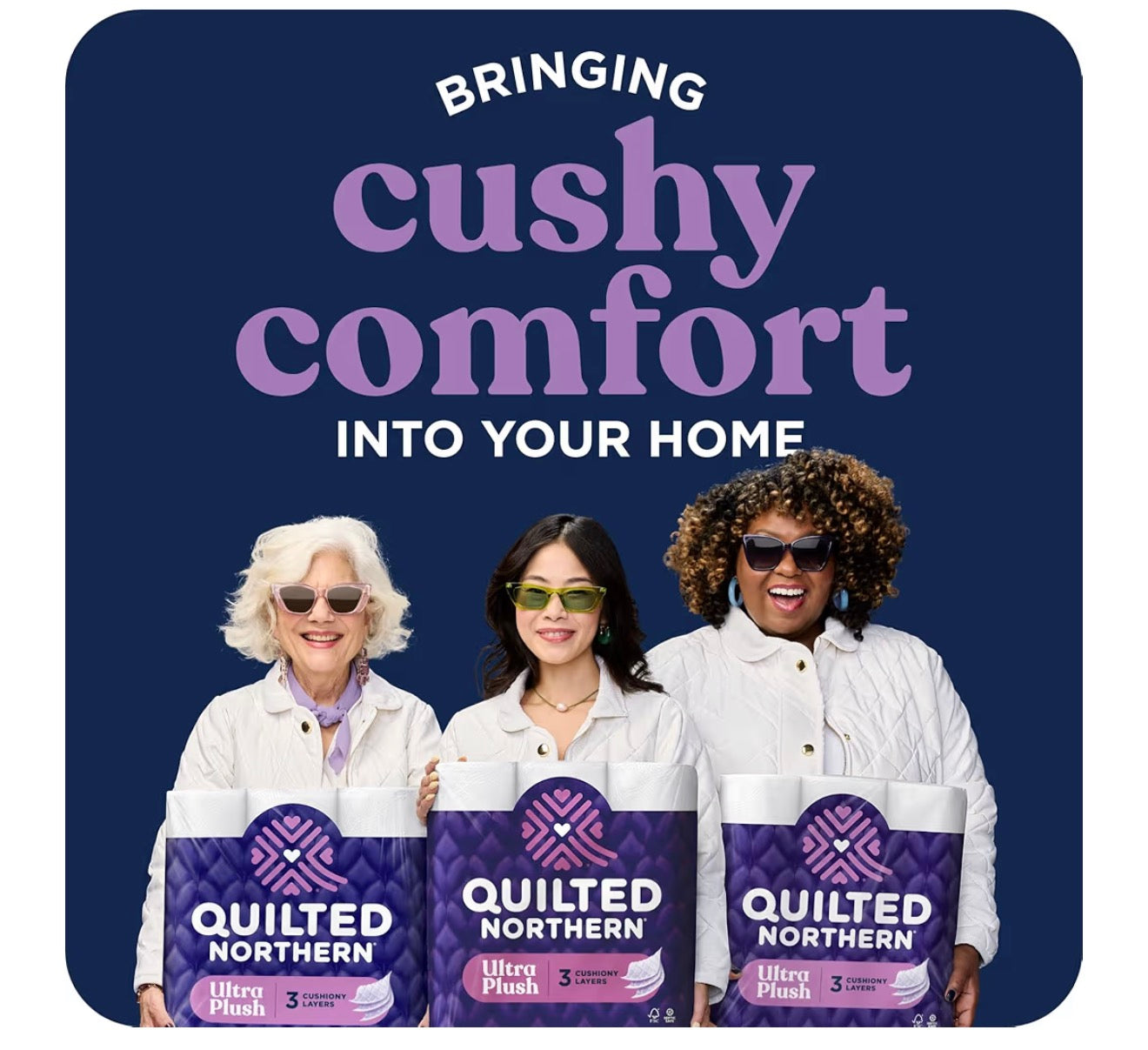 Quilted Northern Ultra Plush Toilet Paper, 6 Mega Rolls = 24 Regular Rolls, 3X Thicker*, 3 Ply Soft Toilet Tissue