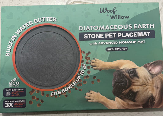 Woof + Willow Diatomaceous Stone Pet Placemat