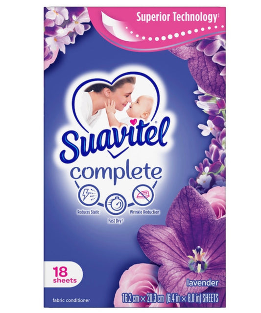 Suavitel Fabric Softener Dryer Sheets, Lavender