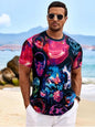 Neon Skull Fusion Graphic T-Shirt