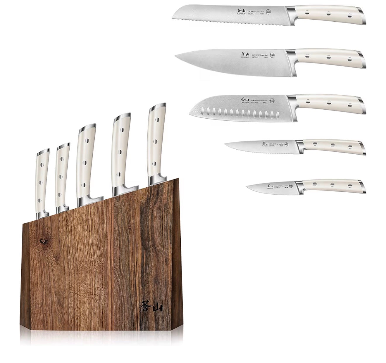 Cangshan S1 Series 59663 6-Piece German Steel Forged Knife Set