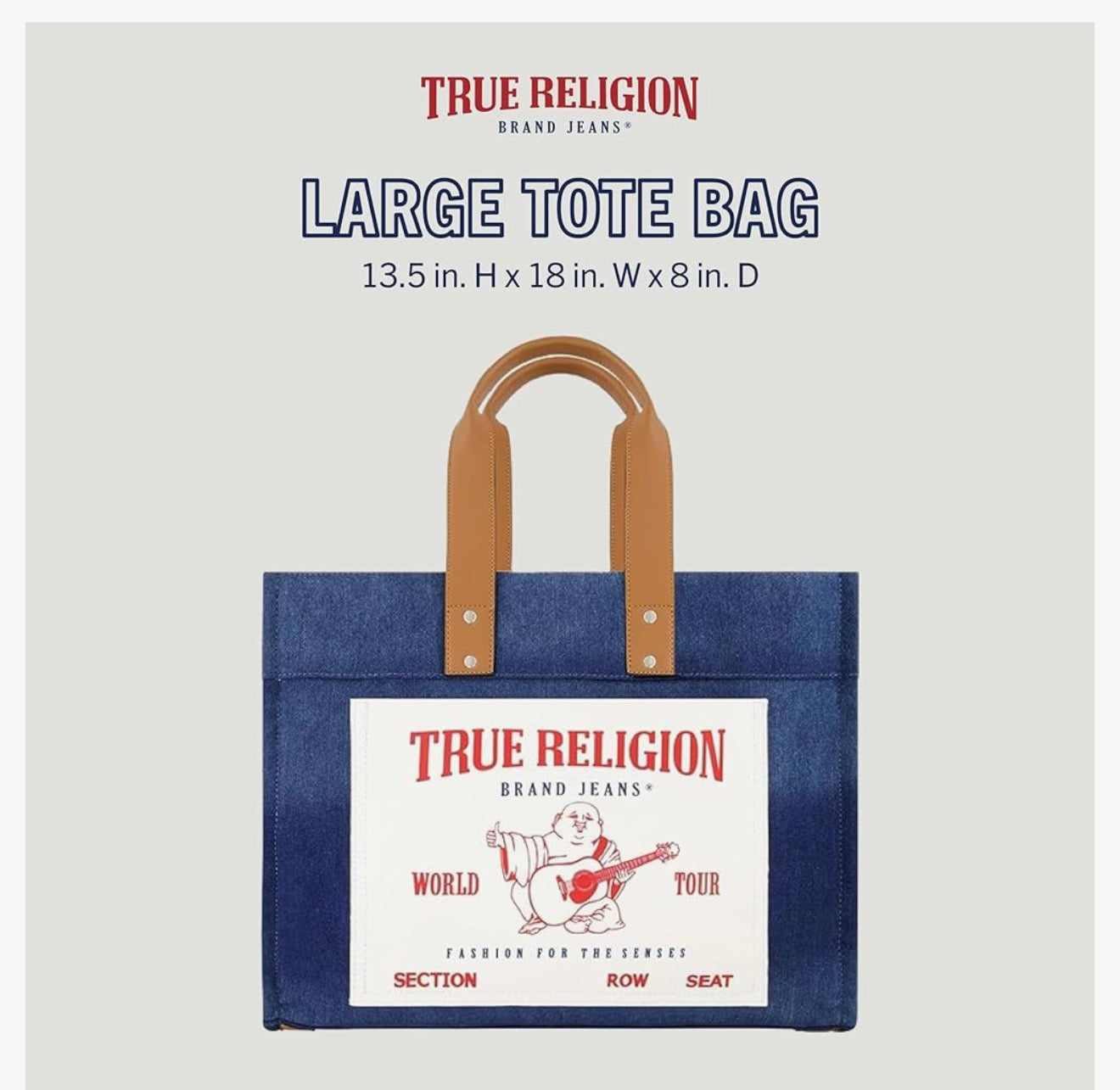 True Religion Large Tote Bag