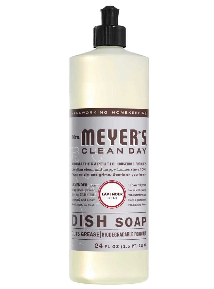 MRS. MEYER'S CLEAN DAY Liquid Dish Soap, Biodegradable Formula 24 fl oz