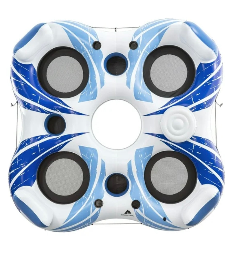 Ozark Trail Rapid Rider IV – 4-Person Inflatable Float with Cooler & Cup Holders