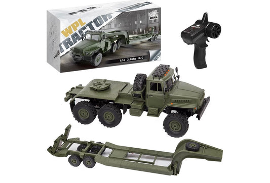 ) RC Semi Truck, 2.4Ghz 6WD Remote Control Army Truck Trailer, 41.3 Inch Large Size RC Car Toy, 1/16 Scale Tractor, Remote Control Electric Transport Vehicle Toy car for boy Gifts