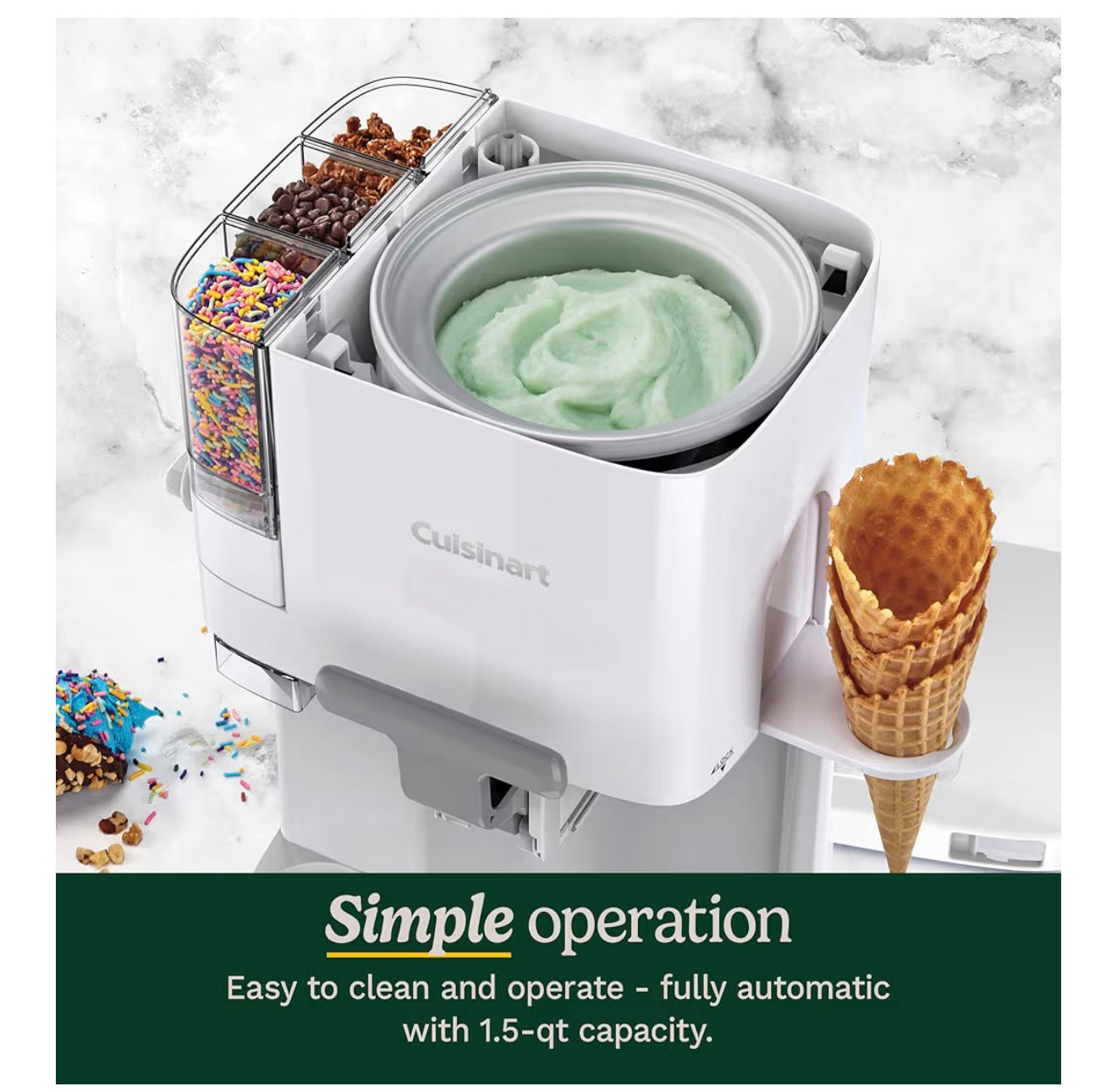 Cuisinart Soft Serve Ice Cream Machine- Mix It In Ice Cream Maker